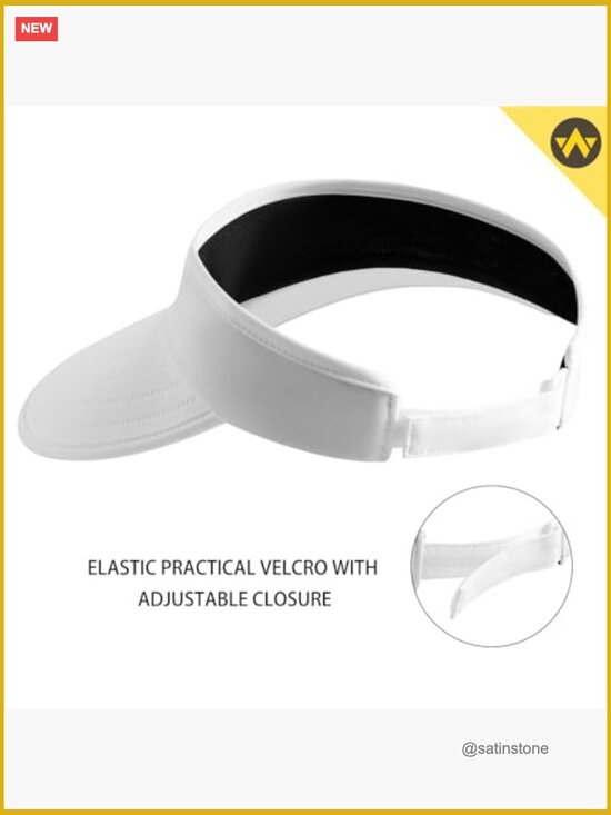 Wide Brim Sun Visor Hat UPF50+ UV Protection Adjustable Visor for Women Golf